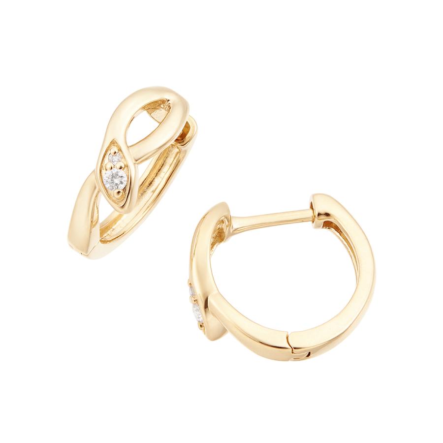 ジュエリーツツミ K10イエローゴールドダイヤモンドピアス