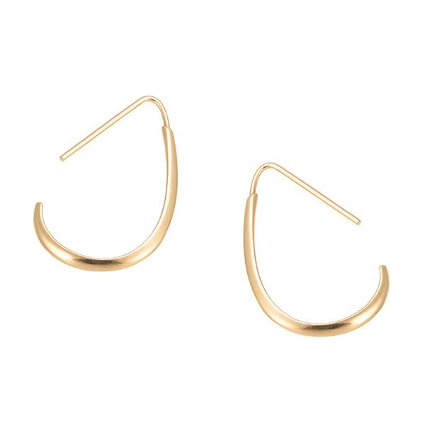 ジュエリーツツミ K18イエローゴールドピアス フックピアス ドロップ