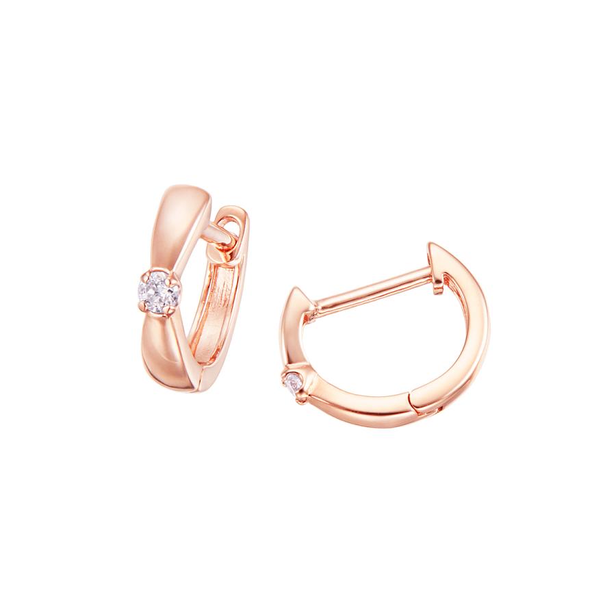 ジュエリーツツミ K10ピンクゴールドダイヤモンドピアス : ジュエリー