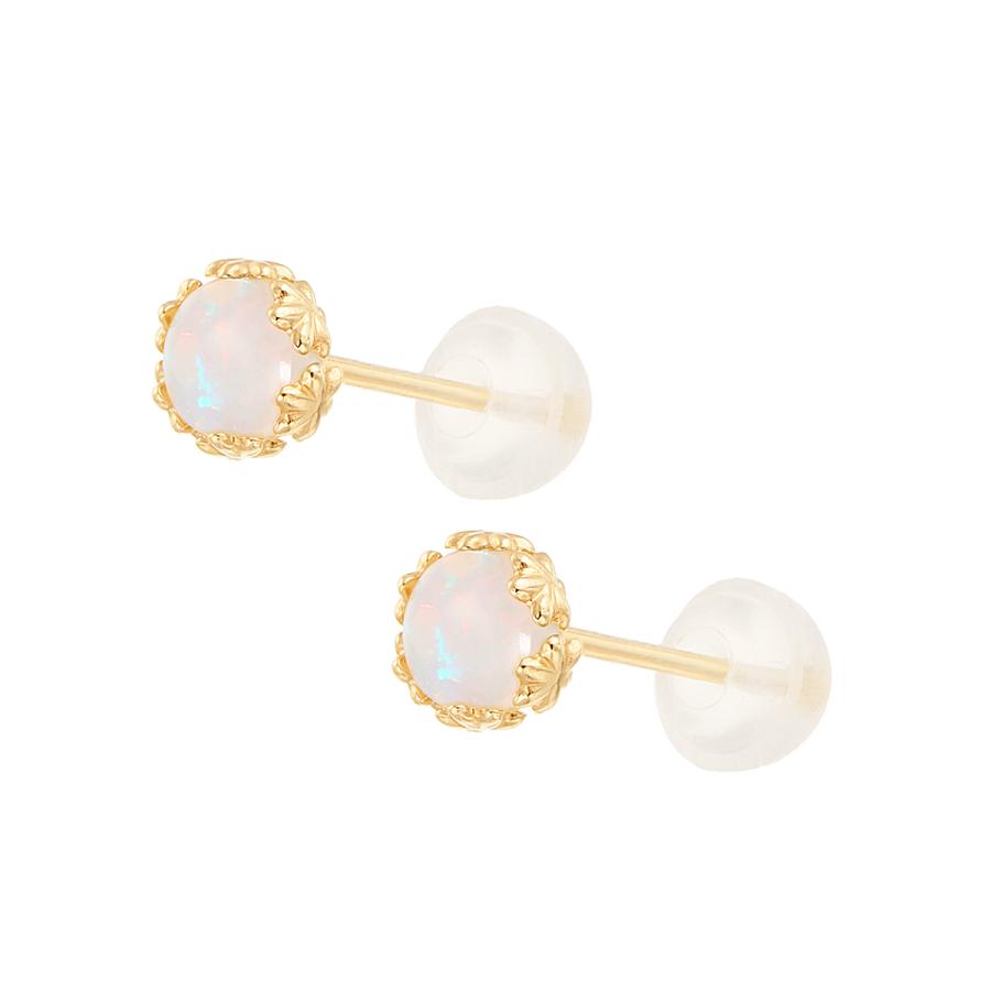 ジュエリーツツミ K18イエローゴールドオパールピアス : ジュエリー