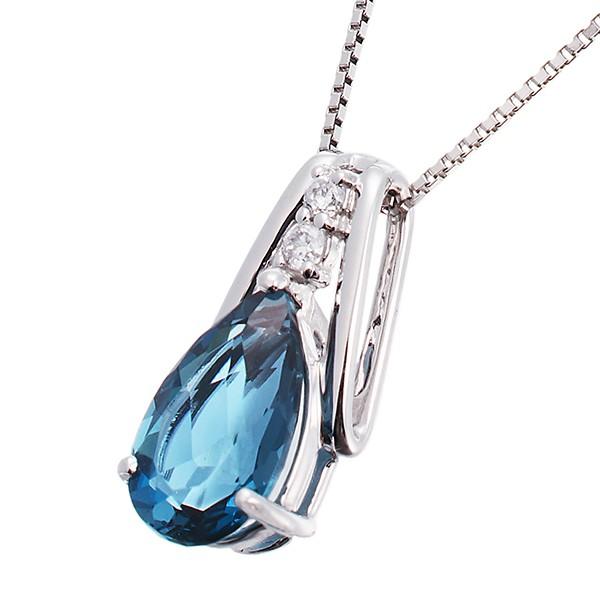 ジュエリーツツミ プラチナロンドンブルートパーズネックレス