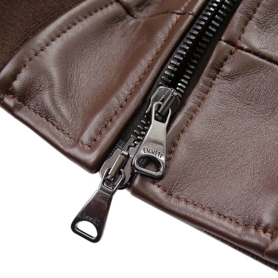 EMMETI（エンメティ） メンズレザーブルゾン FILIPPO NAPPA ブラウン