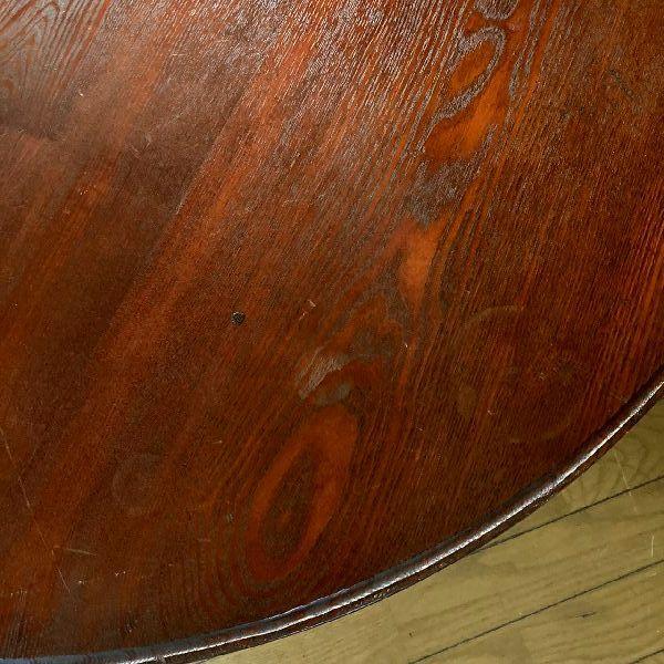 VINTAGE ヴィンテージ*古木 無垢材の折り畳み ちゃぶ台 120cm*特大 丸