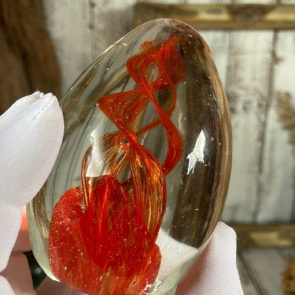 VINTAGE 70-80sヴィンテージ*古いガラス ペーパーウェイト 558g