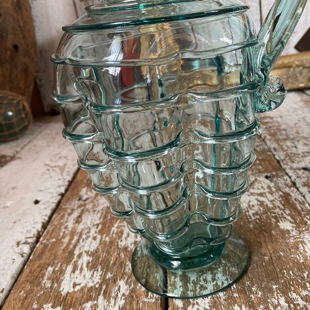 昭和 ガラス 花瓶 花器 古道具 アンティーク デキャンタ 昭和 ガラス