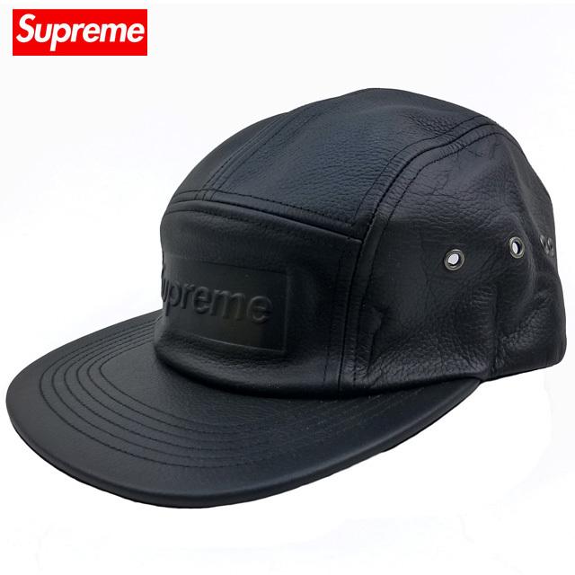 Supreme（シュプリーム） Supreme Pebbled Leather Camp Cap キャンプ