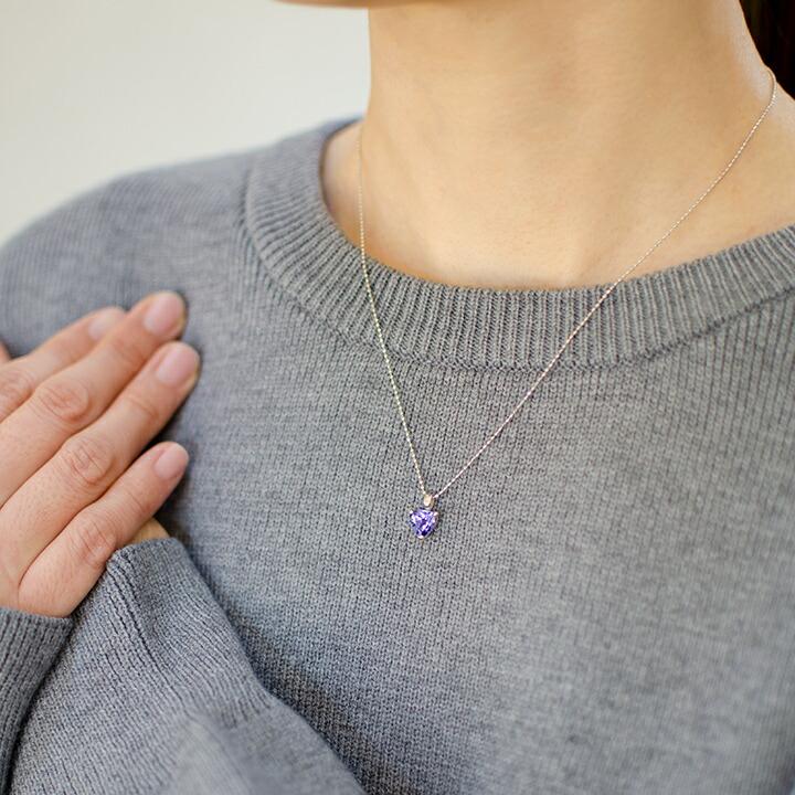 ペンダントトップ トリリアント タンザナイト ネックレス PT900・K18