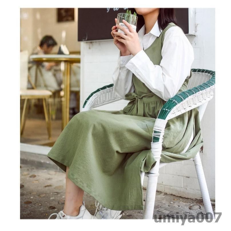 爆買 H型エプロン ドレスエプロン レディースワークエプロン ロング