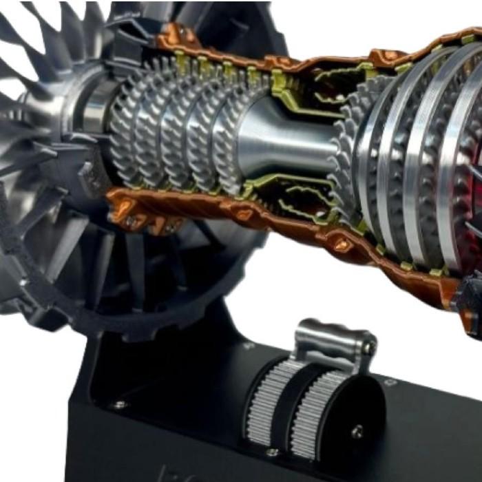 B 航空機 エンジン 模型 完成品 飛行機タービン 回転 出力レバー 速度