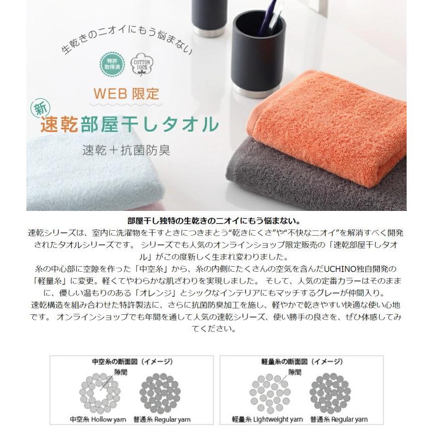 UCHINO 【WEB限定商品】New 速乾タオル 部屋干し スモールバスタオル