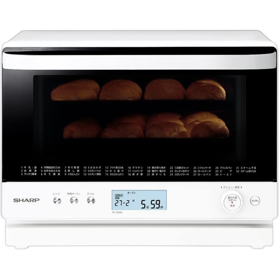 シャープ 加熱水蒸気 オーブンレンジ RE-SS26B-W : うちの猫 - 通販