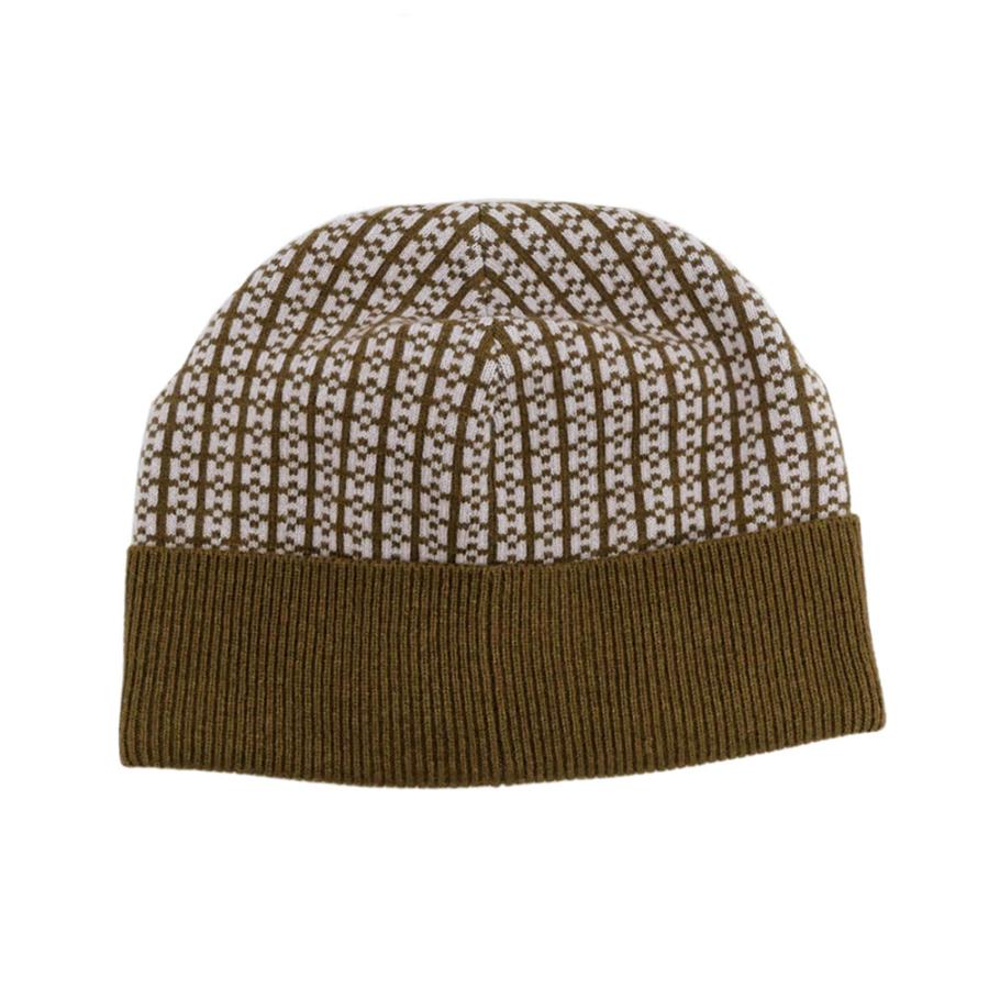 名東】エルメス ニット帽 ビーニー ブラウン ピンク Mサイズ カシミヤ