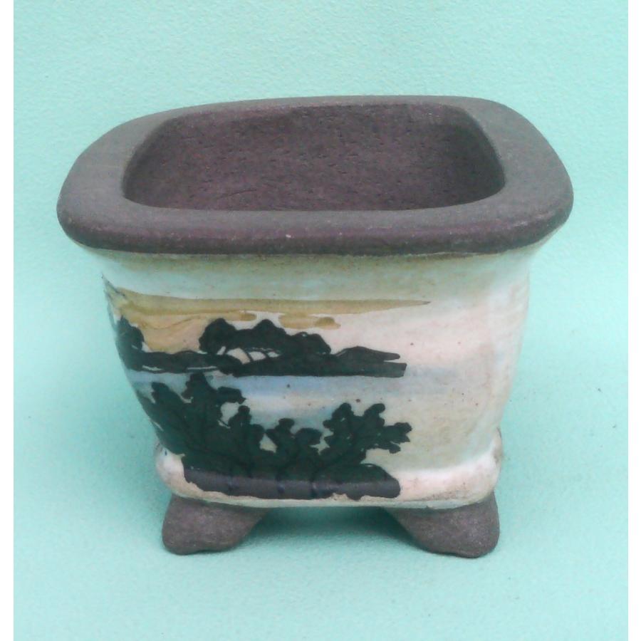 022.【陶翠窯】 ワン型長角額画/3.6号盆栽鉢/植木鉢