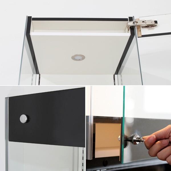 JAJAN コレクションケース led照明付き ガラス 扉 フィギュアケース