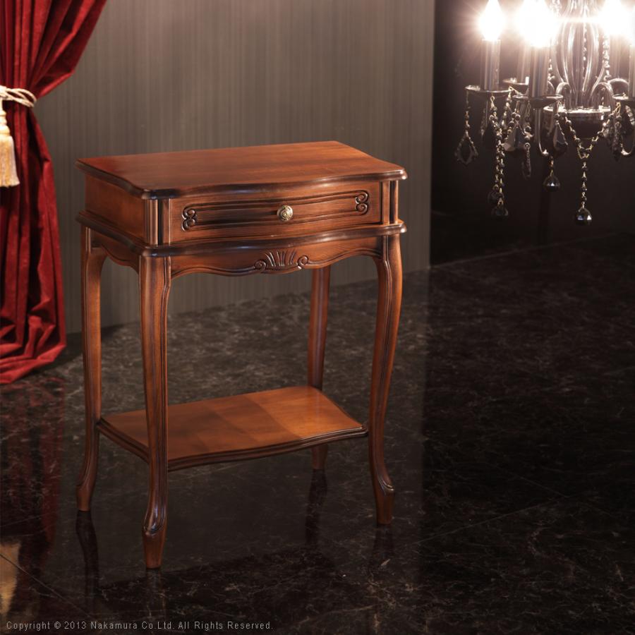 サイドチェスト コンソールテーブル 棚 収納 チェスト 1段 引き出し 猫