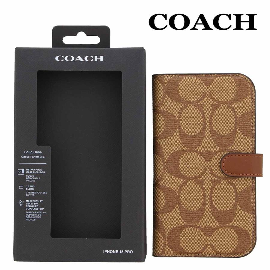 COACH（コーチ） iPhone15 Pro スマホケース 小物 COACH CT669 カーキ