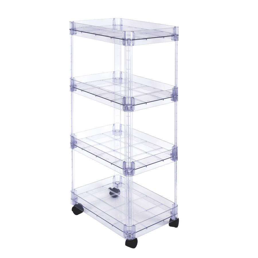 URiSAPO（ウリサポ） ディスプレイラック クリア 4段 ｜ 樹脂ラック