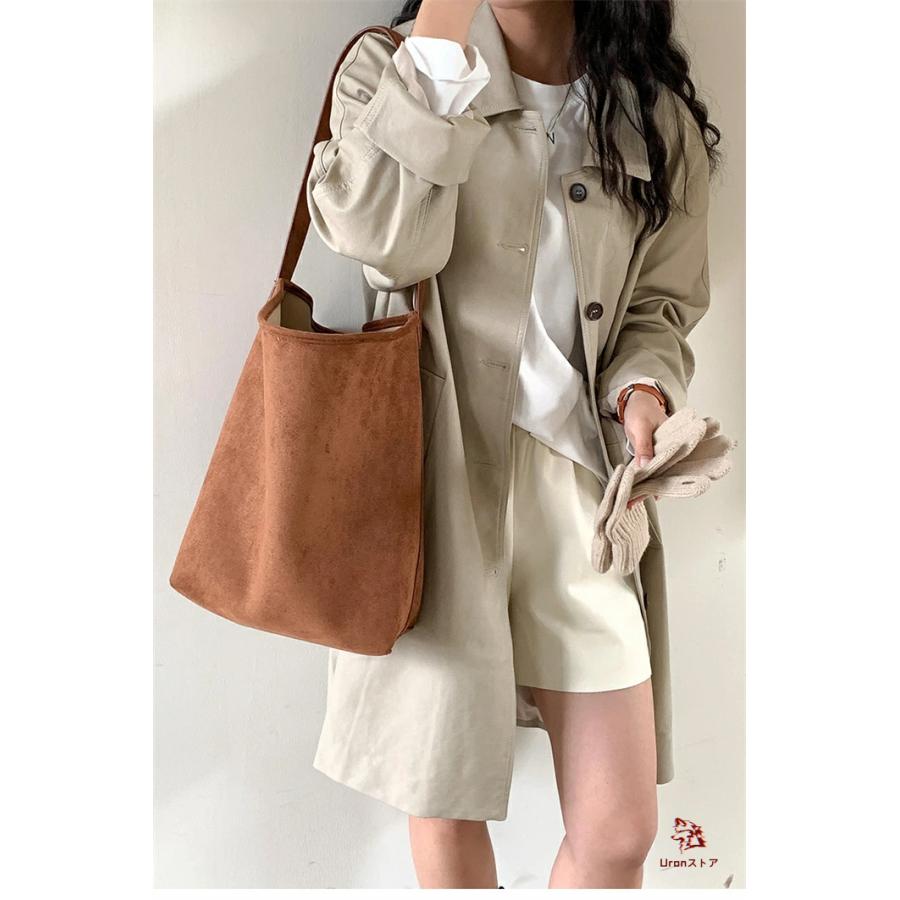 トートバッグ レディース バケツ型 スウェード バッグ 大容量 お仕事