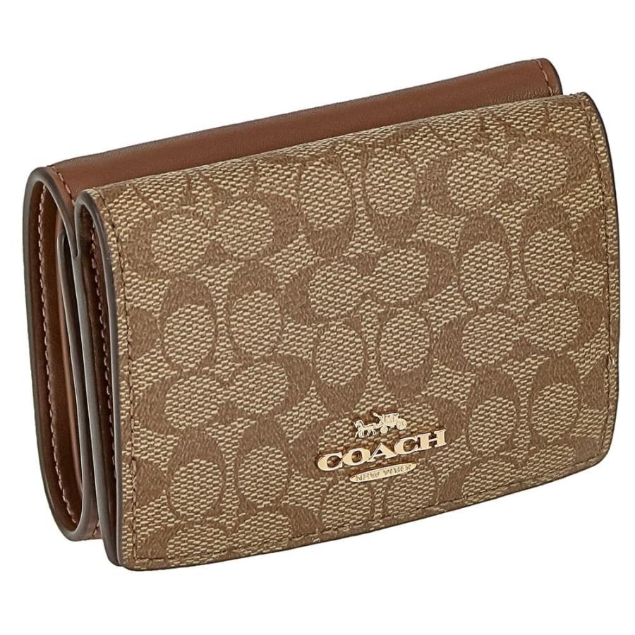 COACH コーチ 三つ折り財布 レディース&メンズ ロゴモノグラム柄