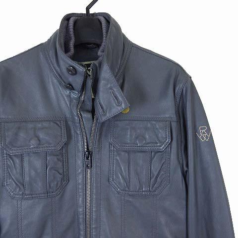 ジースターロウ G-Star RAW ライダースジャケット シングル 羊革