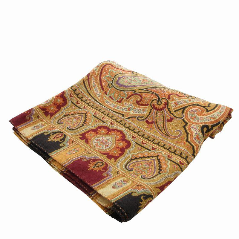 ETRO（エトロ） 美品 ストール マフラー ウール シルク混 ペイズリー柄