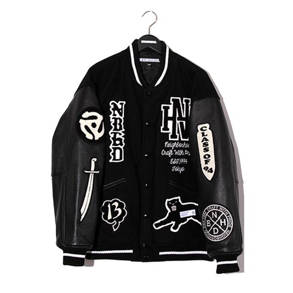 23AW ネイバーフッド SIZE:L STADIUM JACKET BLACK