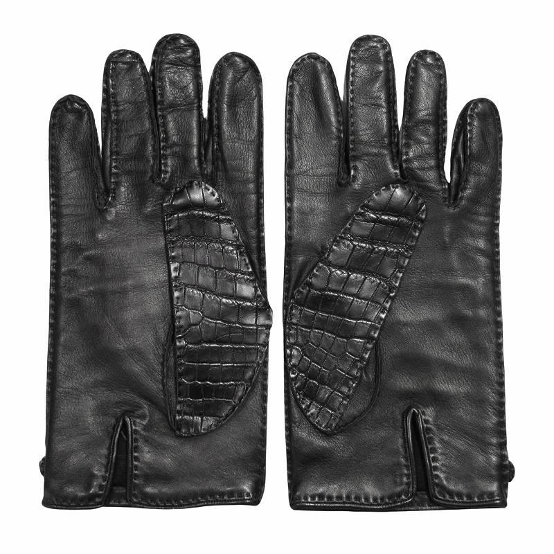 HERMES（エルメス） 美品 HERMES Hロゴ 金具 クロコダイル レザー