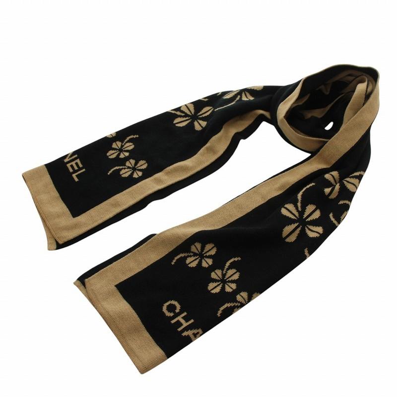 CHANEL（シャネル） マフラー ストール ニット クローバー ココマーク