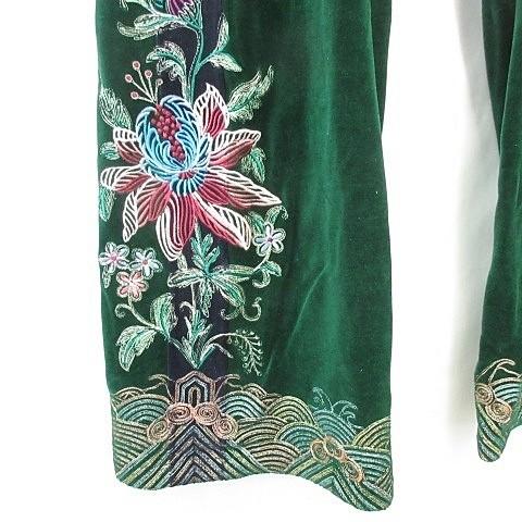 GUCCI（グッチ） パンツ ジャージ ベロア 刺繍 花柄 サイドライン