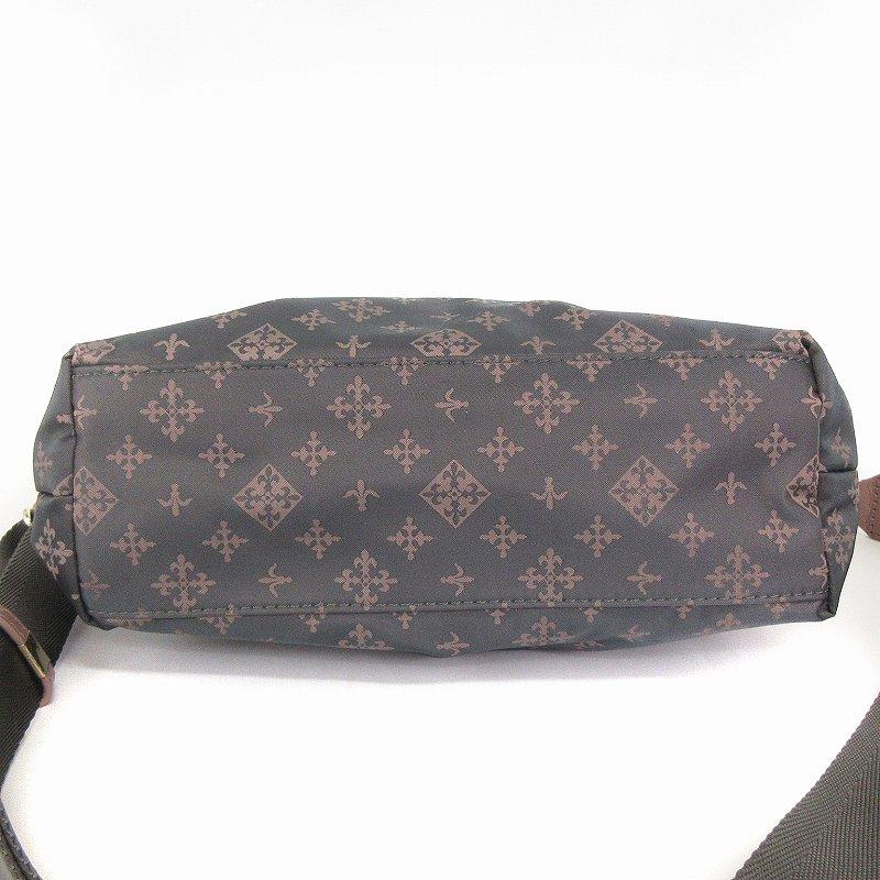 ラシット RUSSET 美品 ショルダーバッグ 斜めがけ 総柄 グレー ピンク