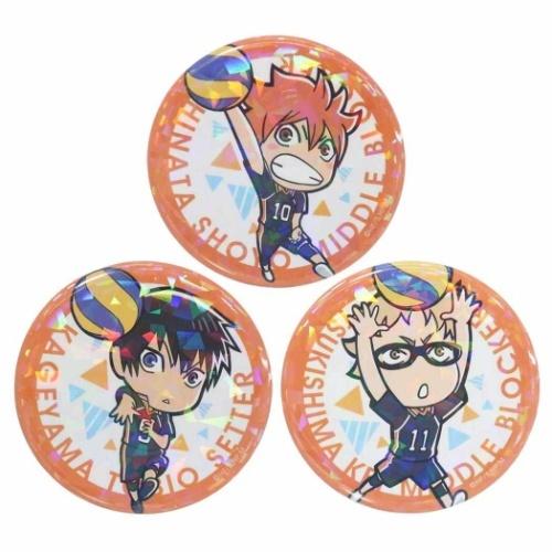 缶バッジ セット 3点セット ハイキュー 日向翔陽 影山飛雄 月島蛍 烏野
