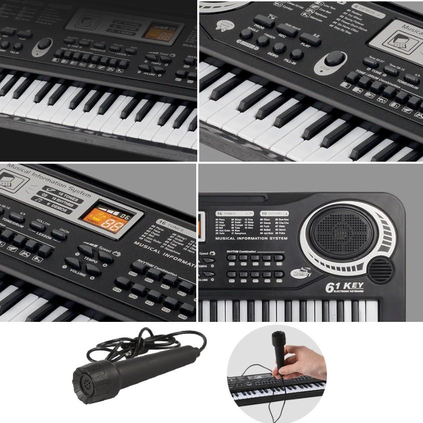 並行輸入品】マイク付き エレクトロキーボード 61鍵盤 多機能 電子