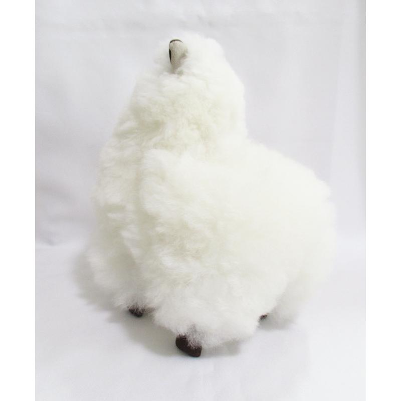 ALPACA 21cm】ふわふわアルパカのぬいぐるみ置物 高さ約21cmナチュラル