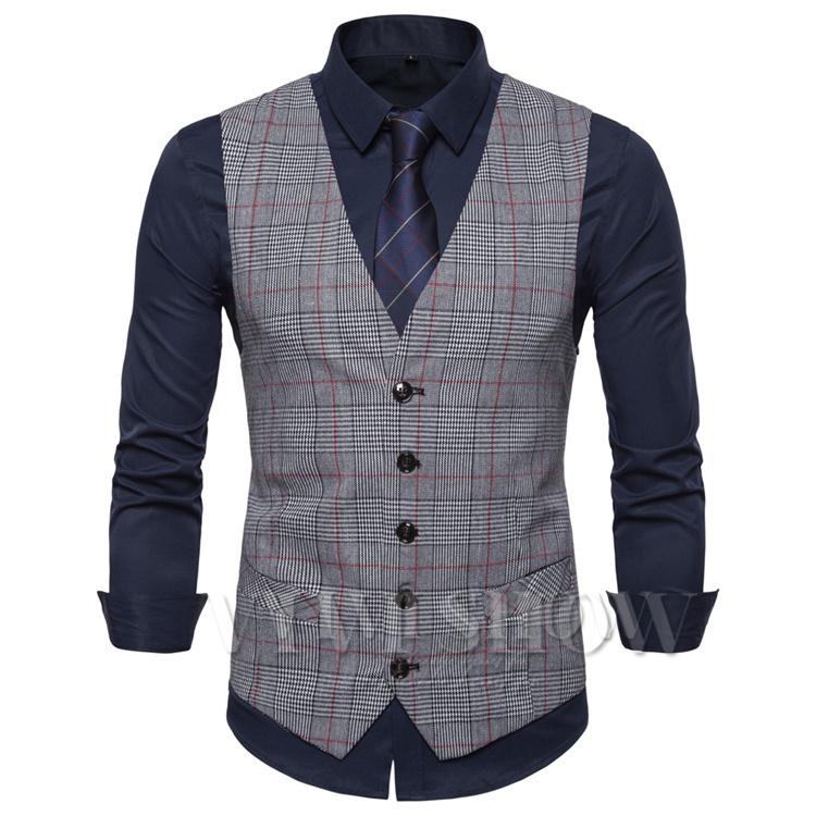 メンズ ジレベスト チェック柄 ベスト スーツベスト チョッキ ビジネス