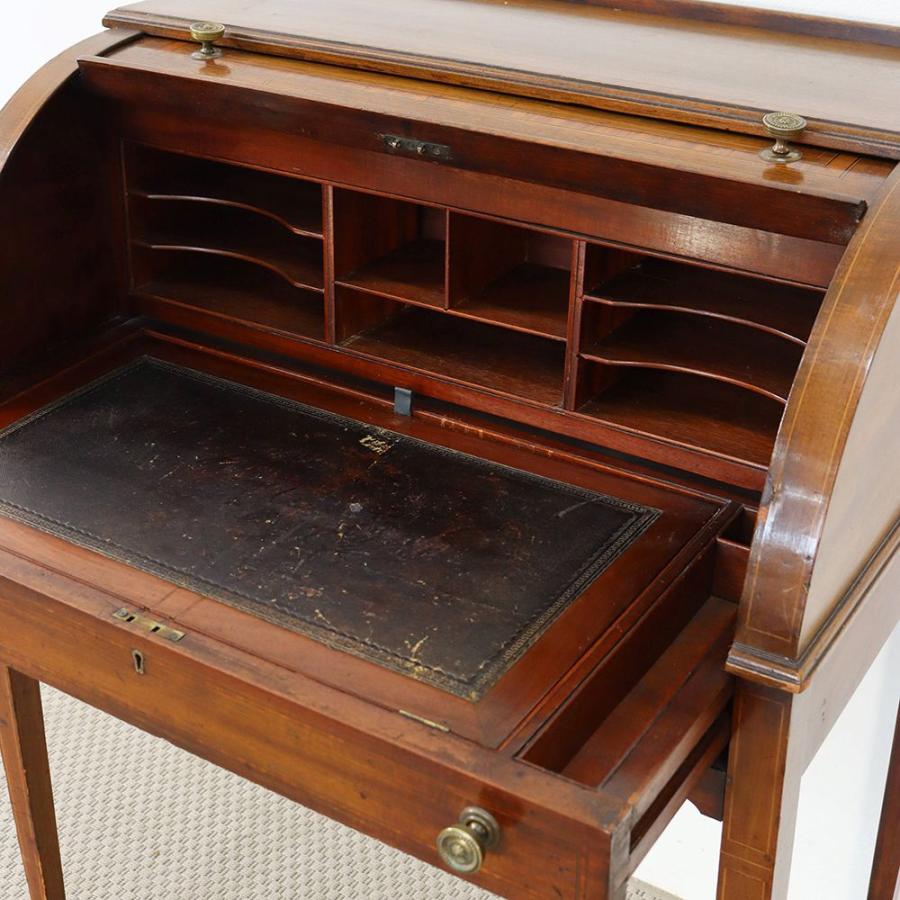 ロールトップ・ライティングデスク 英国 アンティーク マホガニー材
