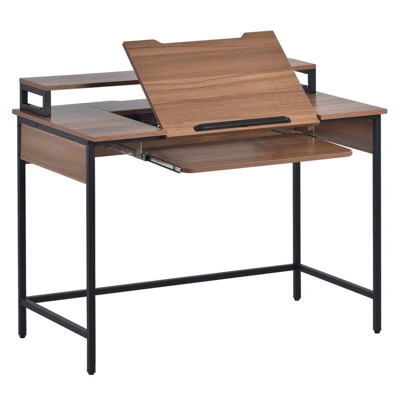 Simpolu パソコンデスク 多段階調節ホルダー付き ハイタイプとロー