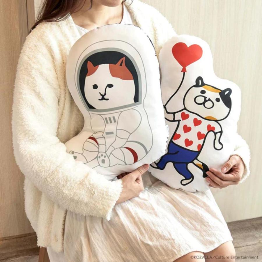 大きい！ねむっこにゃーごダイカットペアクッション