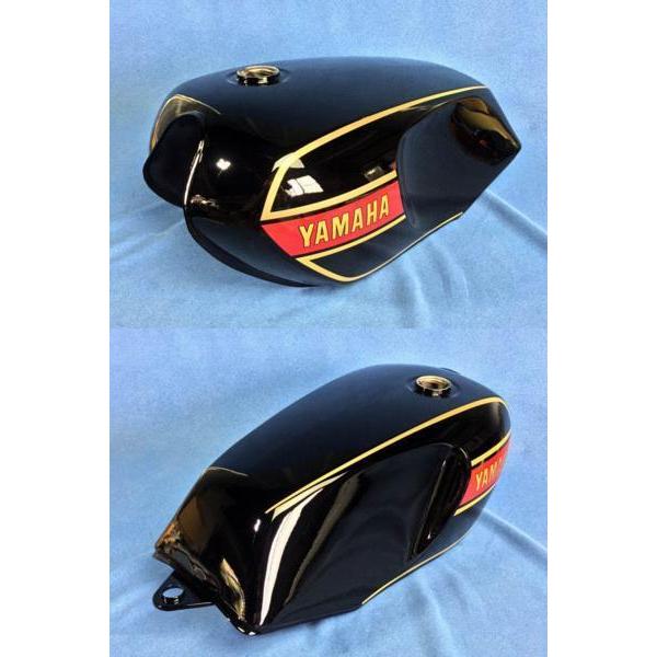RZ250/350用 塗装済みガソリンタンク 黒赤カラー新品 【 ゼス
