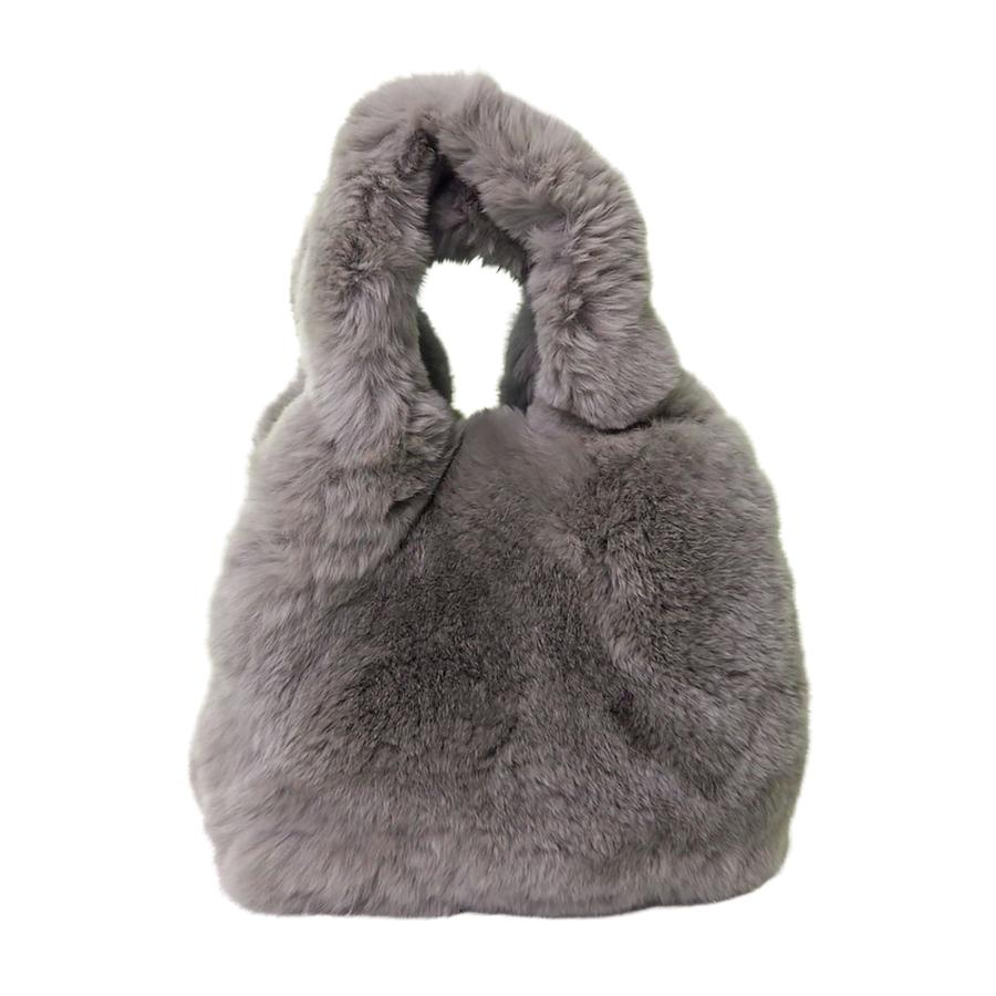 レッキス ミニ トート ファーバッグ BAG リアルファー ラビット 全面