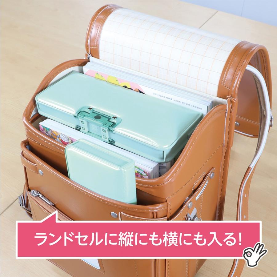 クツワ（KUTSUWA） 筆箱 オートロック 筆入 ブラック ミント ライト