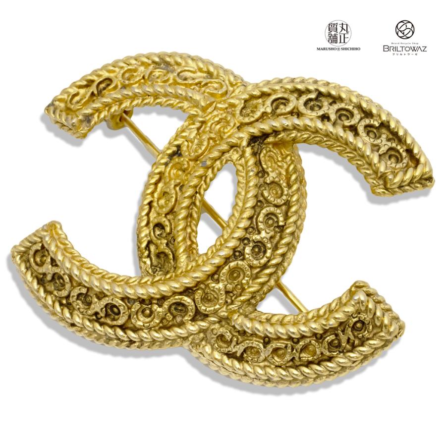シャネル CHANEL CCマーク ココマーク ブローチ ゴールド A17 シャネル