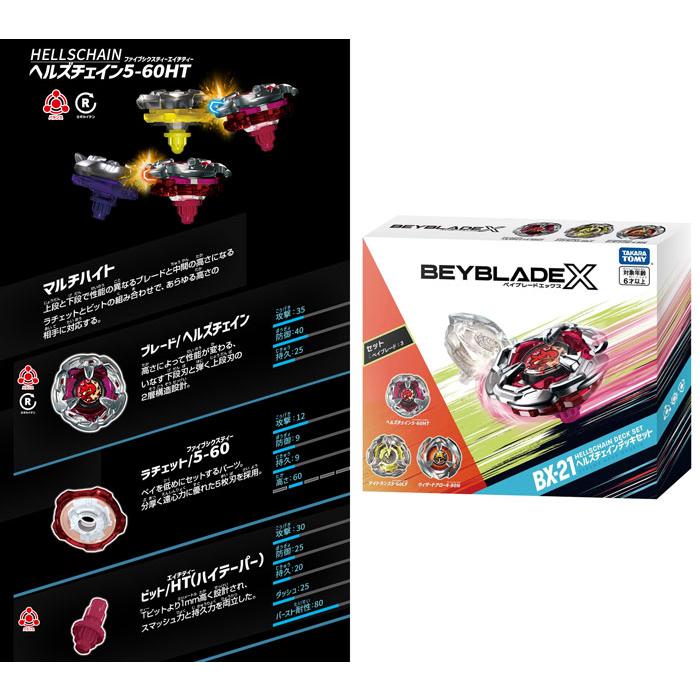 送料無料 ベイブレードX BEYBLADE X BX-21 ヘルズチェインデッキセット