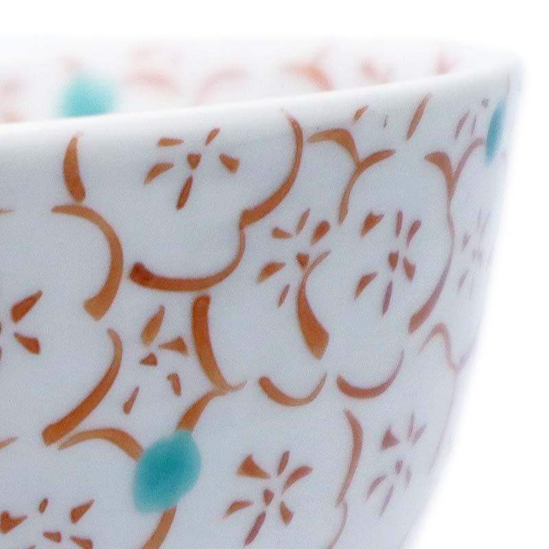 九谷焼：赤絵梅書詰文汲出・大・九谷美陶園《汲出・9.0cm》 : 和食器の