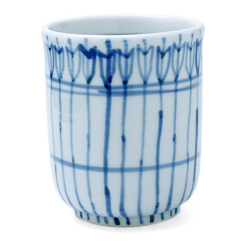 九谷焼：染付矢羽根湯呑・正木春蔵《湯呑》 : 和食器の愉しみ 工芸店