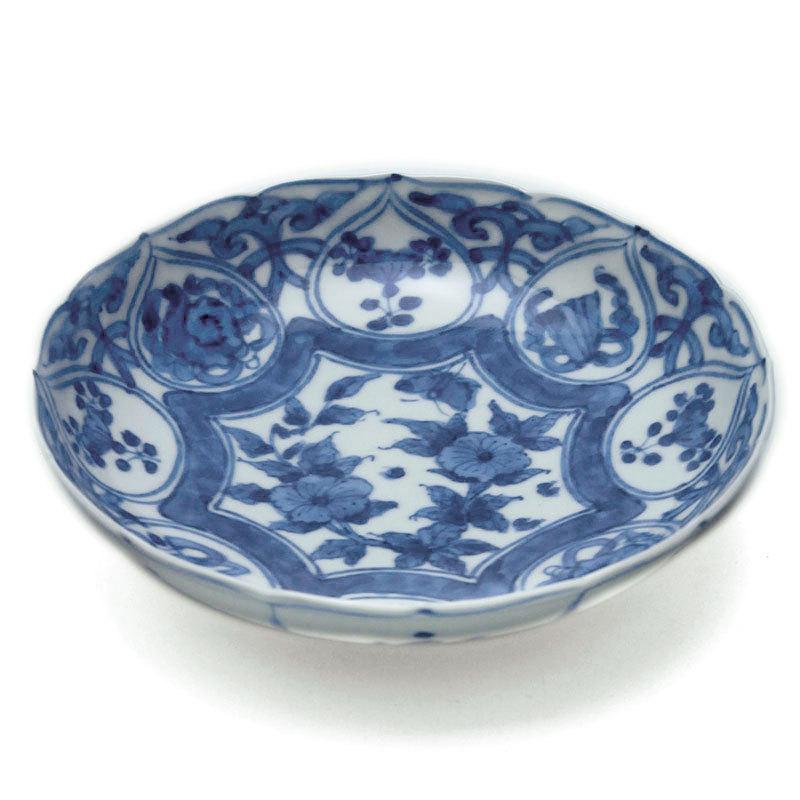 向付 古染付写し 芙蓉手 花鳥文 小鉢 訳あり 欠け 江戸 向付 古染付