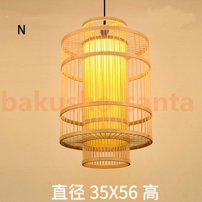 レトロ 照明 竹製円筒形ランプシェード レトロ照明竹製円筒形ランプ