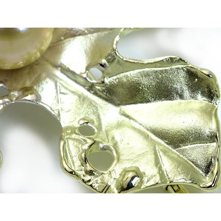 ギフト応援プライス 大粒11mm白蝶真珠 パール SV950 シルバーブローチ