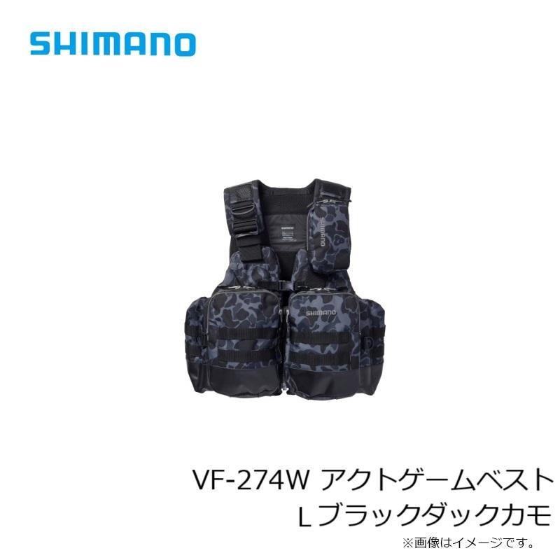 シマノ（SHIMANO） VF-274W アクトゲームベスト L ブラックダックカモ