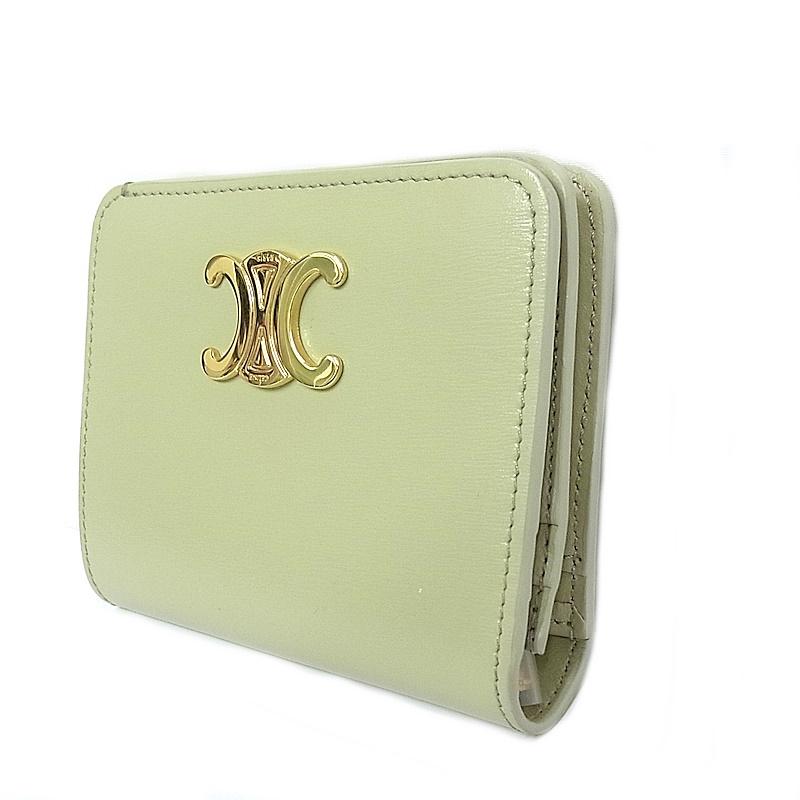 CELINE コンパクトウォレット ミントグリーン 二つ折り財布 ※3/15値下