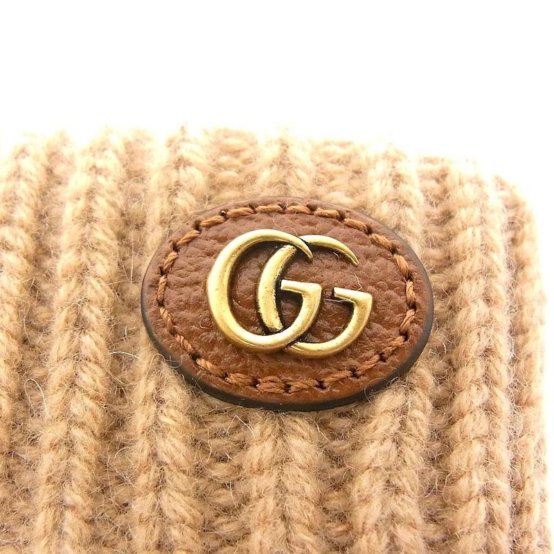 GUCCI（グッチ） 手袋 グローブ ウール/カシミヤ キャメル ダブルG